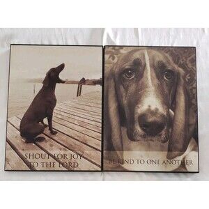 Bf 4 Assistant Dog Saying Wall Art Made In *USA* Mixed Lot 2 Piece Very Sturdy..